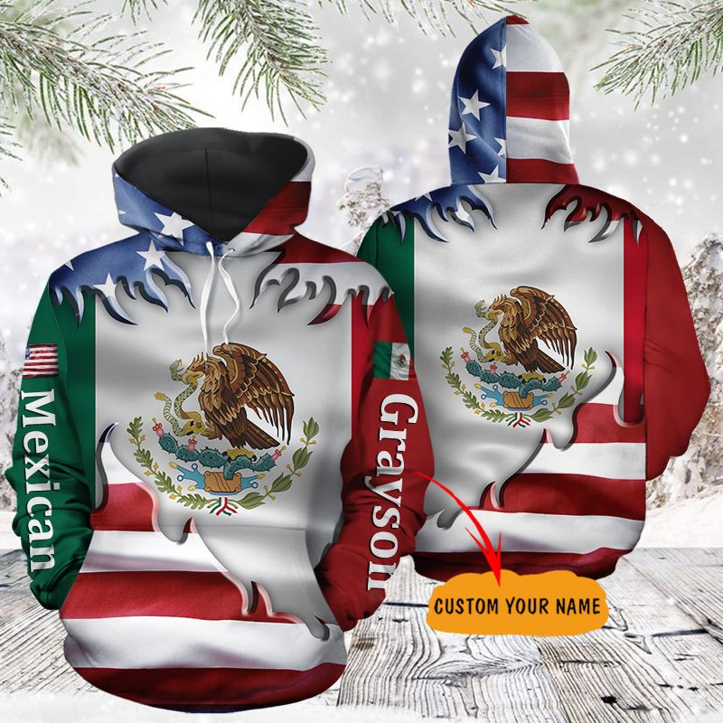 Personalized Mexicans Proud Custom 3D All Over Printed Sweatshirt, Hoodie, Zip Hoodie | Fan Apparel For Men, Women