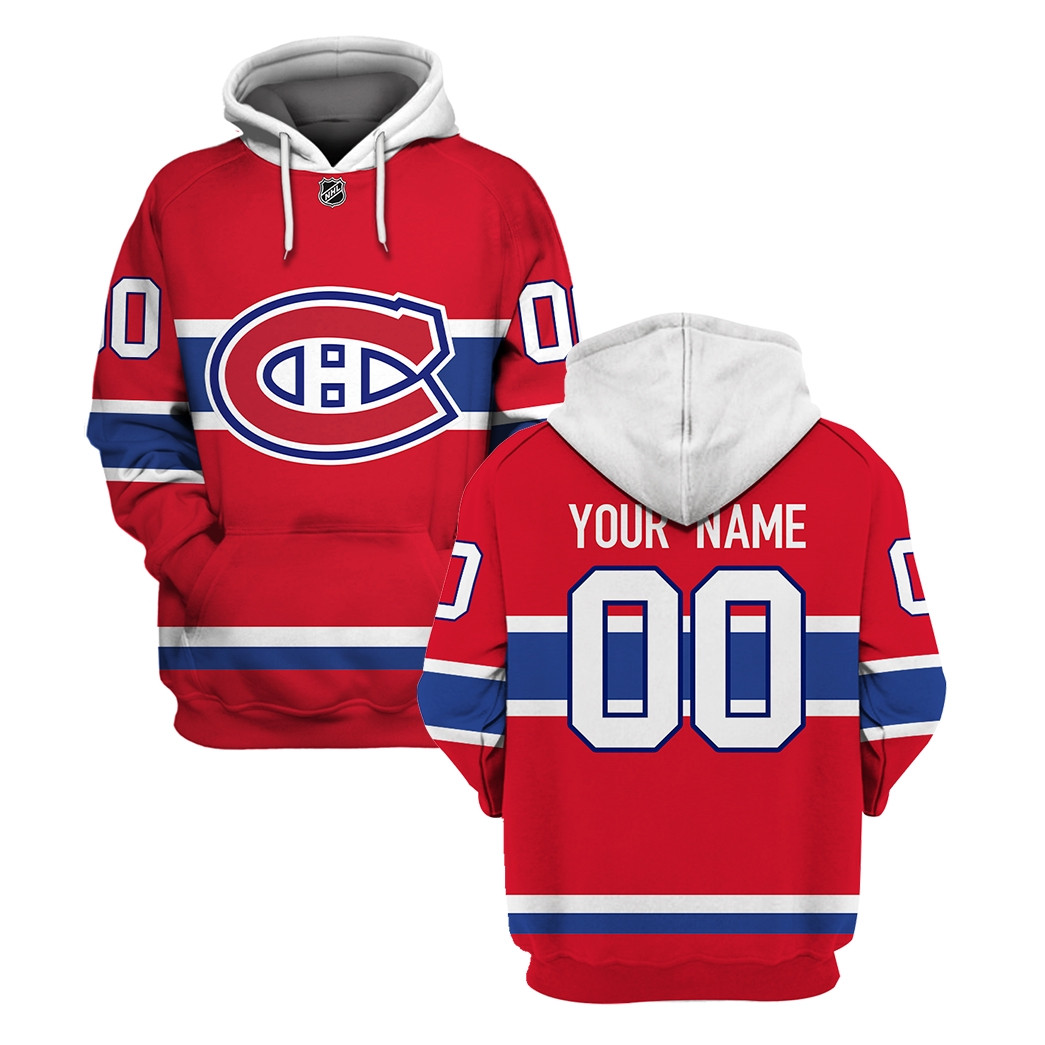 Personalized Montreal Canadiens Red 3D All Over Printed Sweatshirt, Hoodie, Zip Hoodie | Nhl Fan Gear For Men, Women