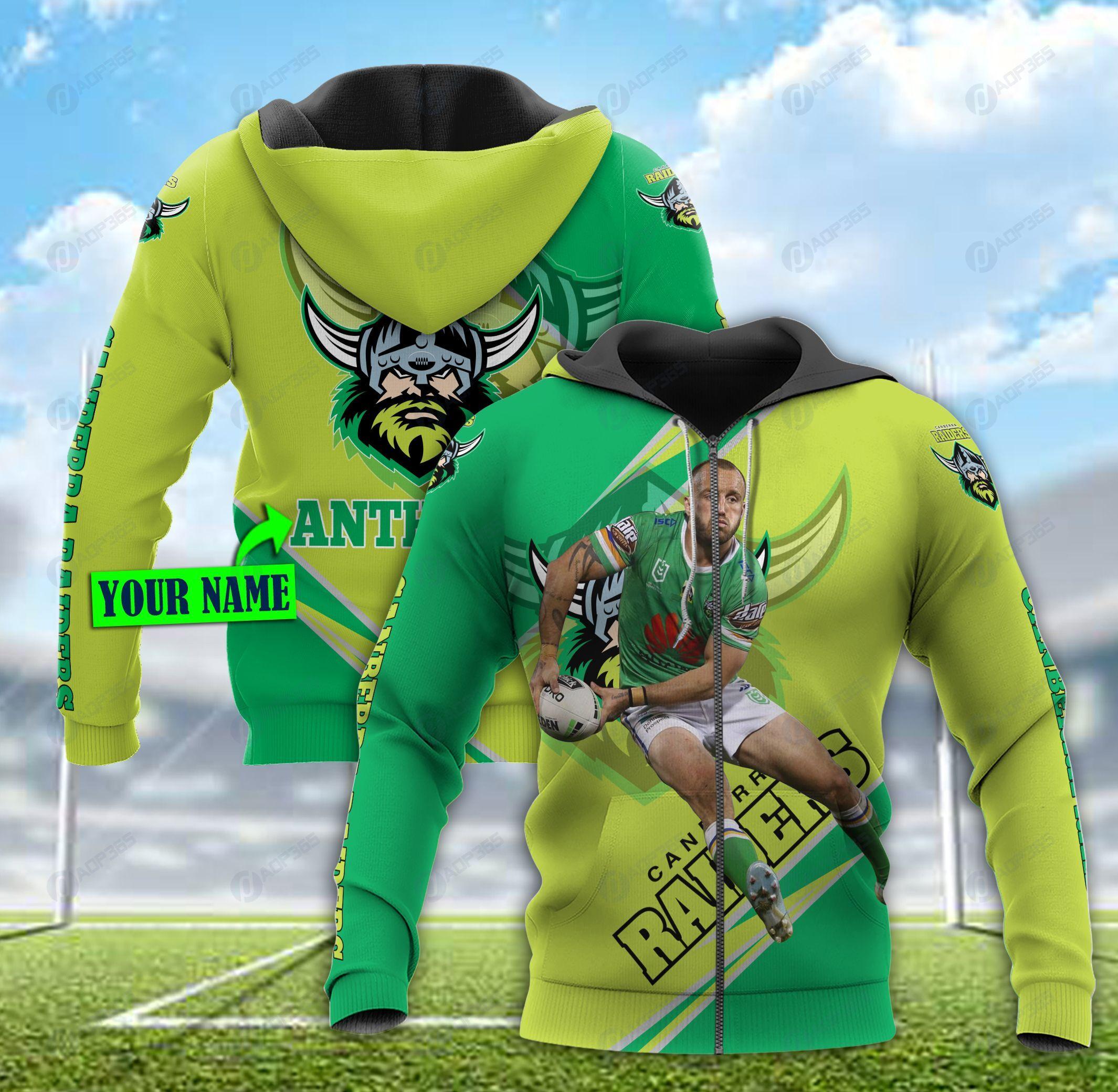 Personalized Name Sports Canberra Raiders Nfl Football Player 3D All Over Printed Sweatshirt, Hoodie, Zip Hoodie | Nfl Fan Gear For Men, Women