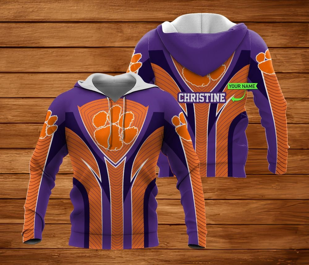 Personalized Nna120714 Clemson Tigers Zip Hoodie 3D All Over Printed Sweatshirt, Hoodie, Zip Hoodie | Ncaa Fan Gear For Men, Women