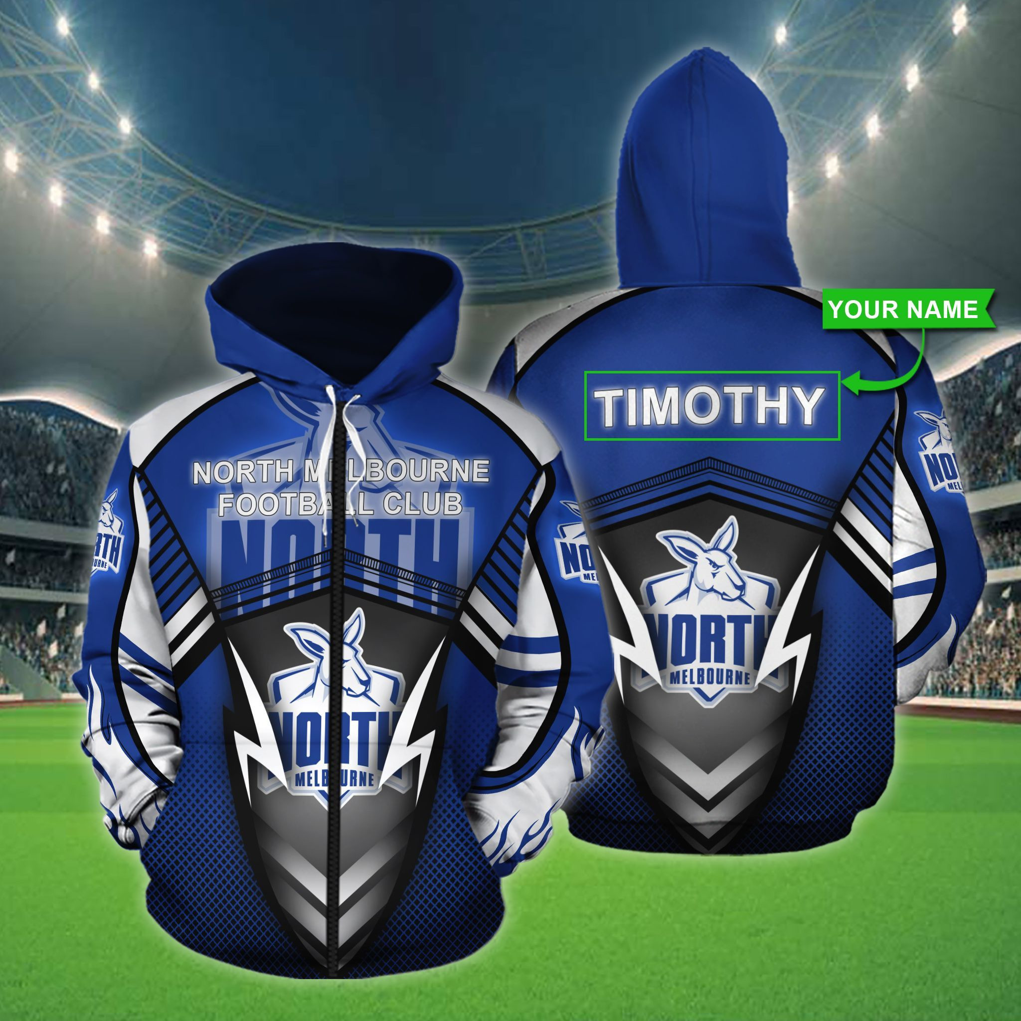 Personalized North Melbourne Football Club Custom 3D All Over Printed Sweatshirt, Hoodie, Zip Hoodie | Fan Apparel For Men, Women