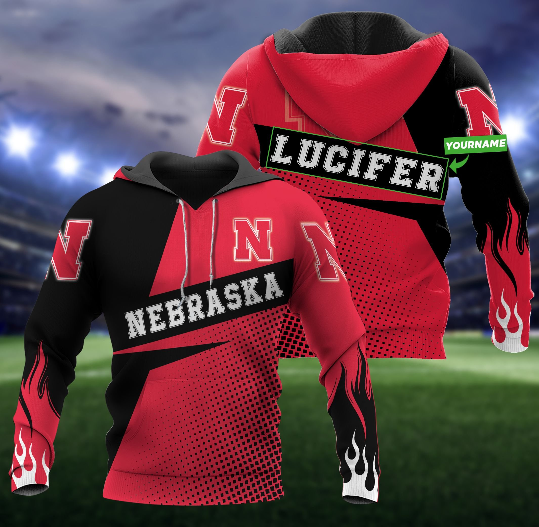 Personalized Ntt312 Nebraska Cornhusker Zip Hoodie 3D All Over Printed Sweatshirt, Hoodie, Zip Hoodie | Fan Apparel For Men, Women
