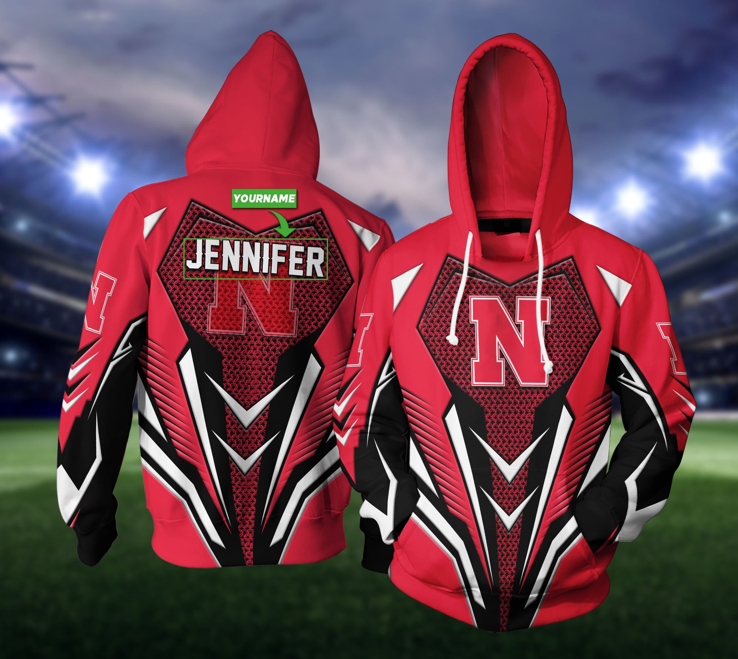 Personalized Ntt352 Nebraska Cornhusker Zip Hoodie 3D All Over Printed Sweatshirt, Hoodie, Zip Hoodie | Fan Apparel For Men, Women