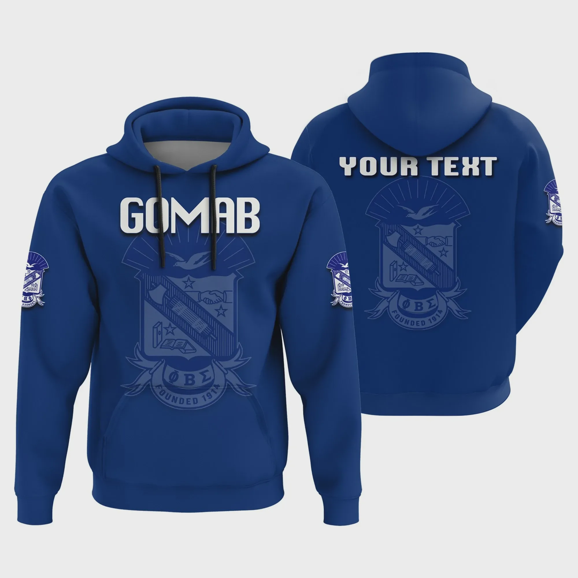 Personalized Phi Beta Sigma Custom Text 3D All Over Printed Sweatshirt, Hoodie, Zip Hoodie | Fan Apparel For Men, Women