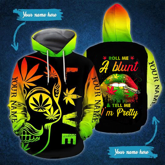 Personalized Roll Me A Blunt Weed 3D All Over Printed Sweatshirt, Hoodie, Zip Hoodie | Fan Apparel For Men, Women