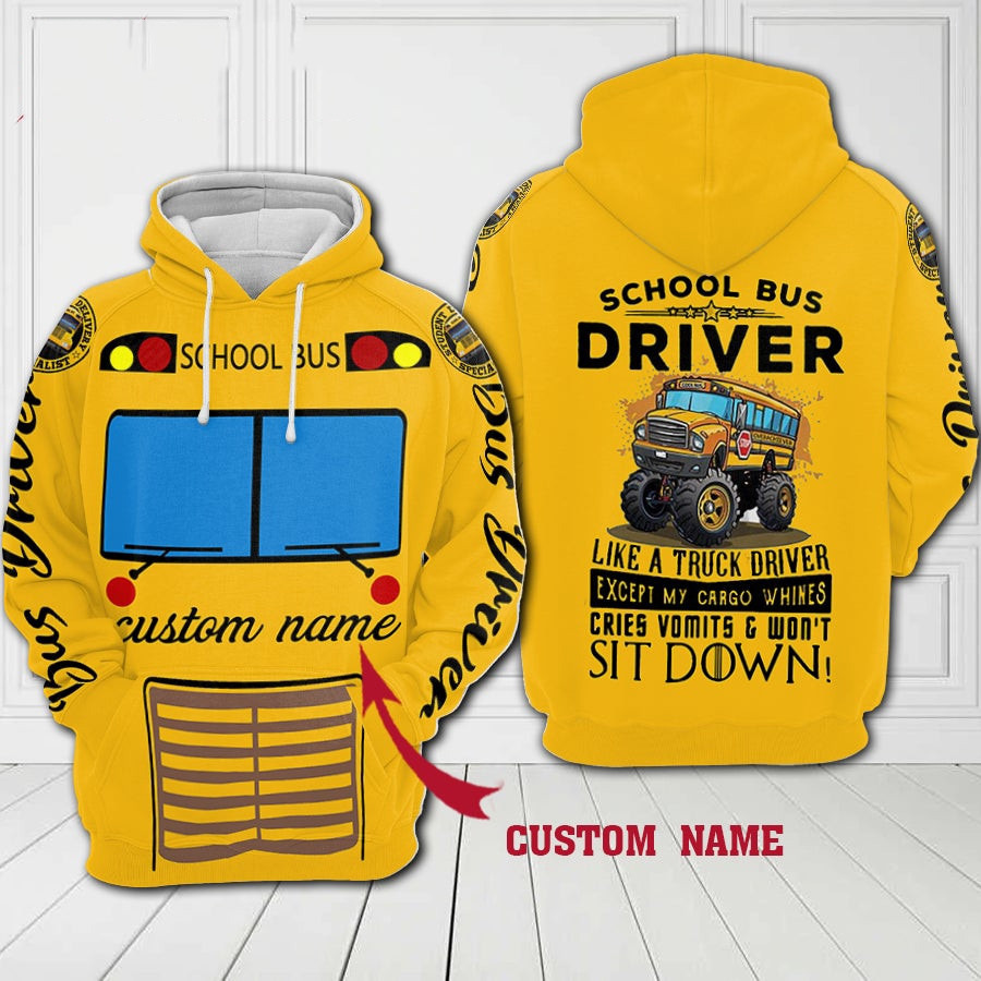 Personalized School Bus Driver Life 3D All Over Printed Sweatshirt, Hoodie, Zip Hoodie | Fan Apparel For Men, Women