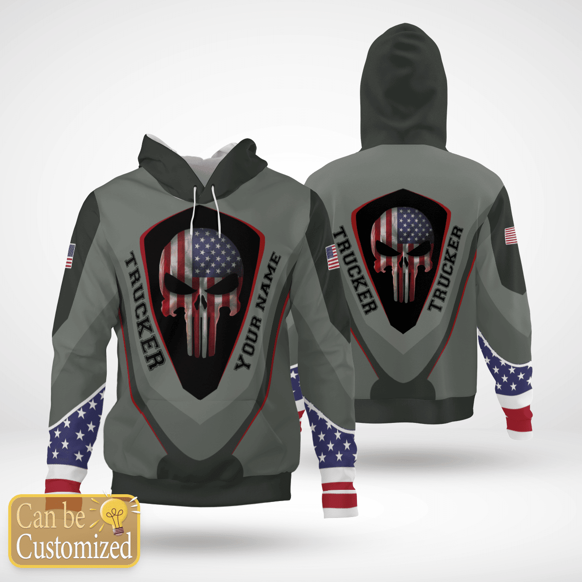 Personalized Skull Trucker Usa Custom 3D All Over Printed Sweatshirt, Hoodie, Zip Hoodie | Special Edition Fan Apparel For Men, Women