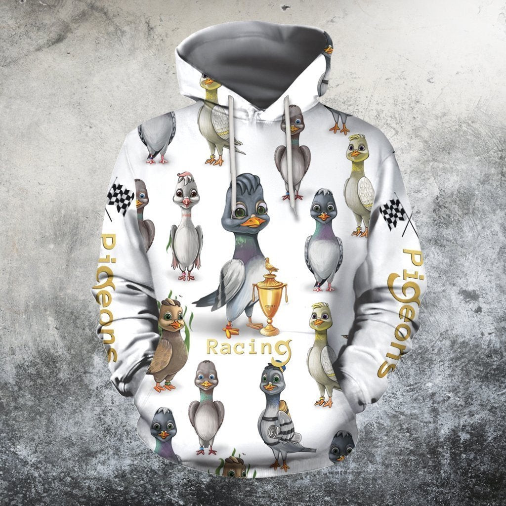 Pigeons Adult Unisex 3D All Over Printed Sweatshirt, Hoodie, Zip Hoodie | Fan Apparel For Men, Women