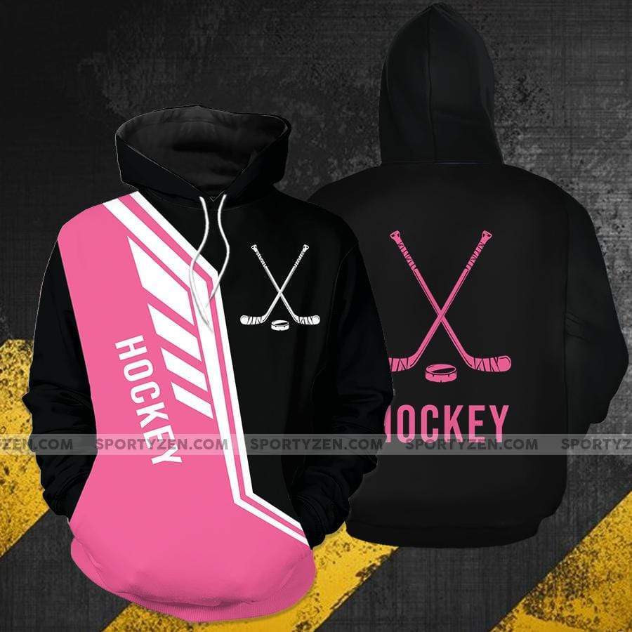 Pink Hockey 3D All Over Printed Sweatshirt, Hoodie, Zip Hoodie | Fan Apparel For Men, Women