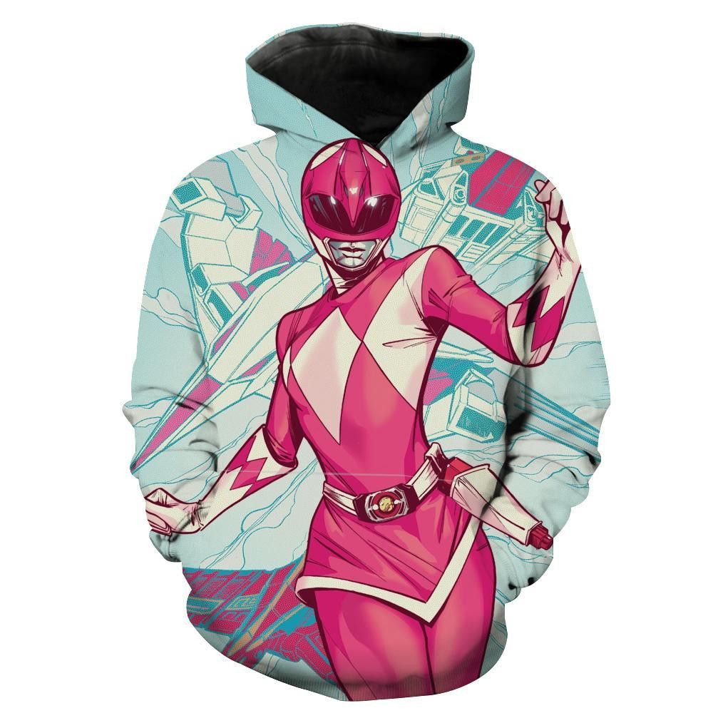 Pink Power Ranger Power Ranger 3D All Over Printed Sweatshirt, Hoodie, Zip Hoodie | Fan Apparel For Men, Women