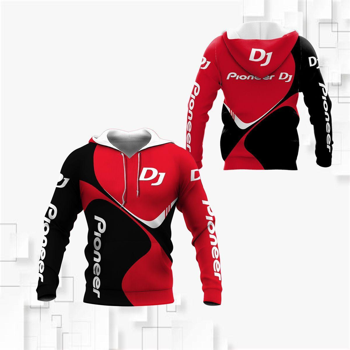 Pioneer Dj Unisex Red 3D All Over Printed Sweatshirt, Hoodie, Zip Hoodie | Fan Apparel For Men, Women