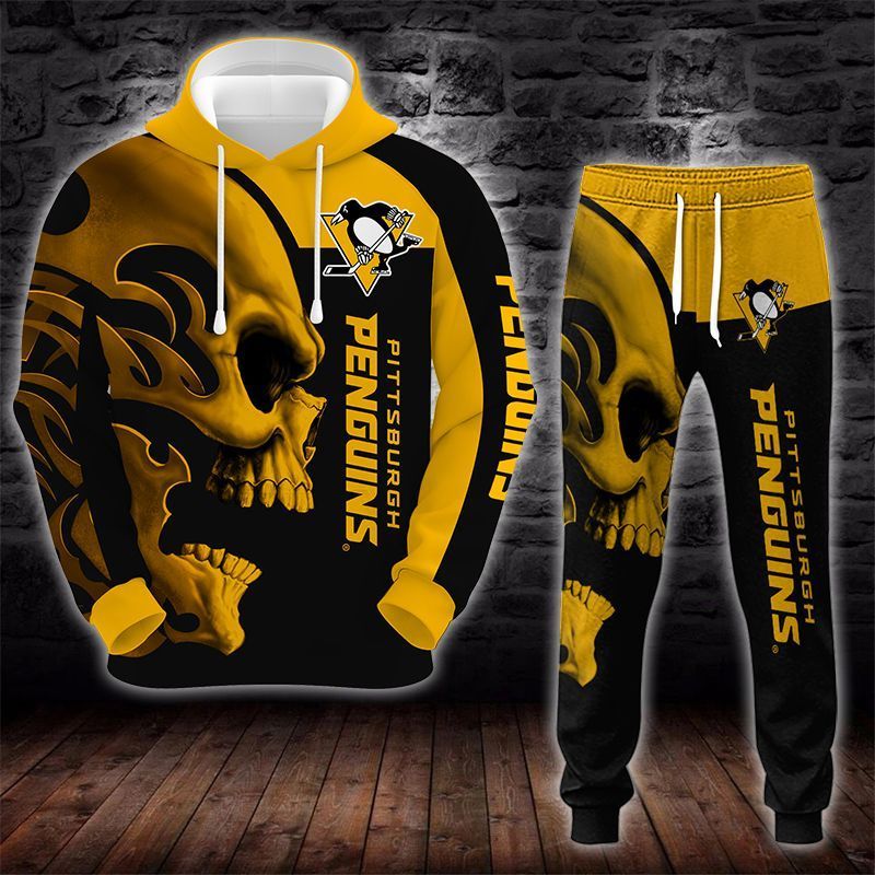 Pittsburgh Penguins Skull 3D All Over Printed Sweatshirt, Hoodie, Zip Hoodie | Nhl Special Edition Fan Gear For Men, Women