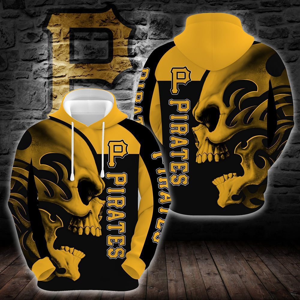 Pittsburgh Pirates Skull 3D All Over Printed Sweatshirt, Hoodie, Zip Hoodie | Mlb Special Edition Fan Gear For Men, Women