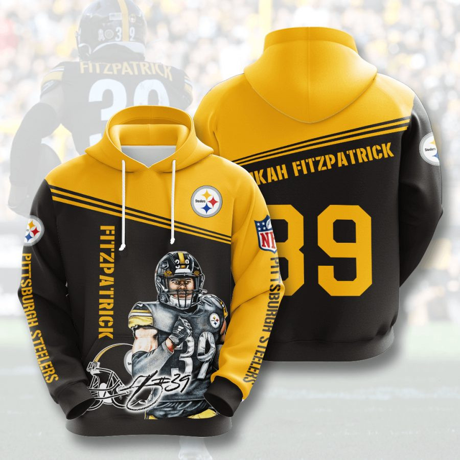 Pittsburgh Steelers Minkah Fitzpatrick Black 3D All Over Printed Sweatshirt, Hoodie, Zip Hoodie | Nfl Fan Gear For Men, Women