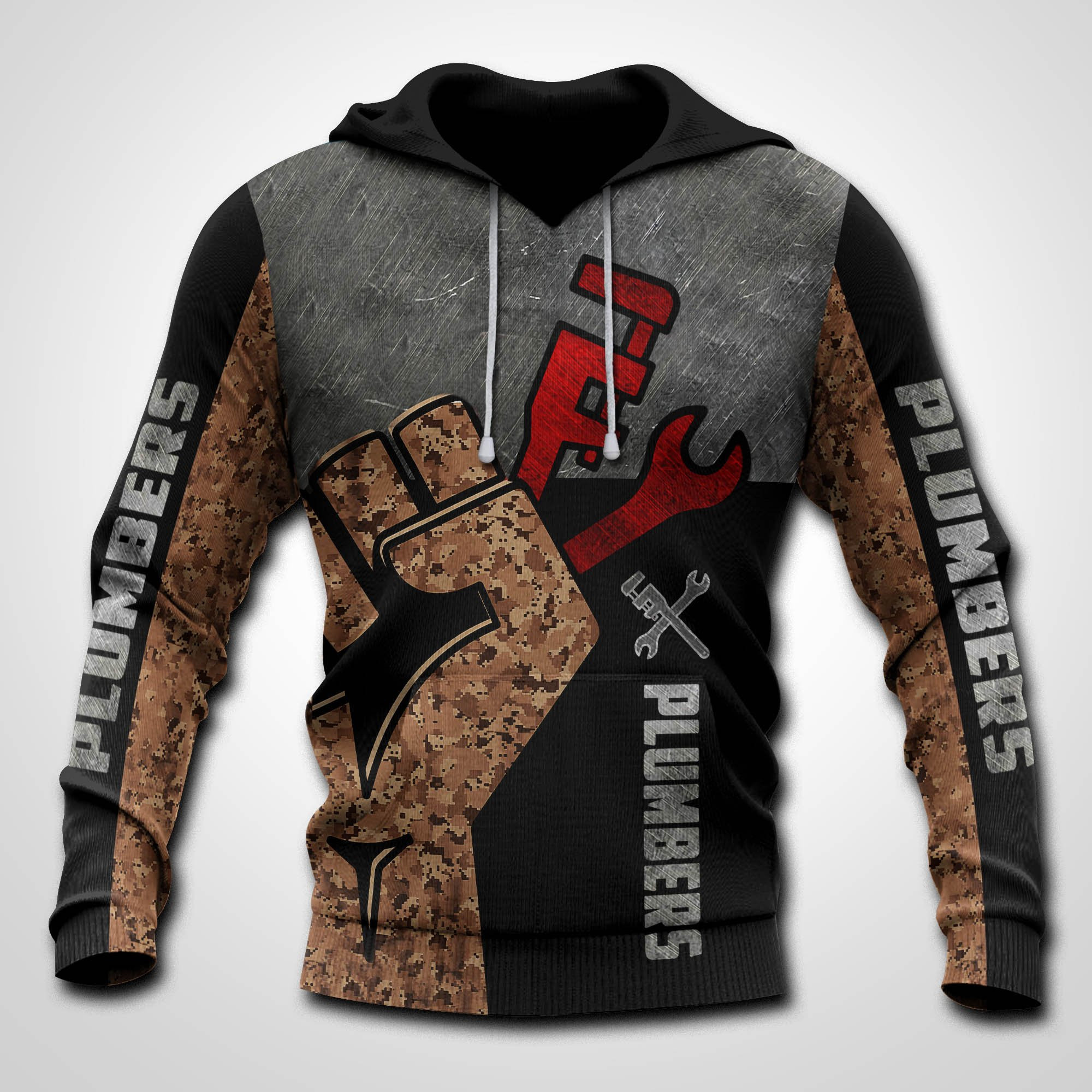 Plumbers Camo Icon 3D All Over Printed Sweatshirt, Hoodie, Zip Hoodie | Fan Apparel For Men, Women