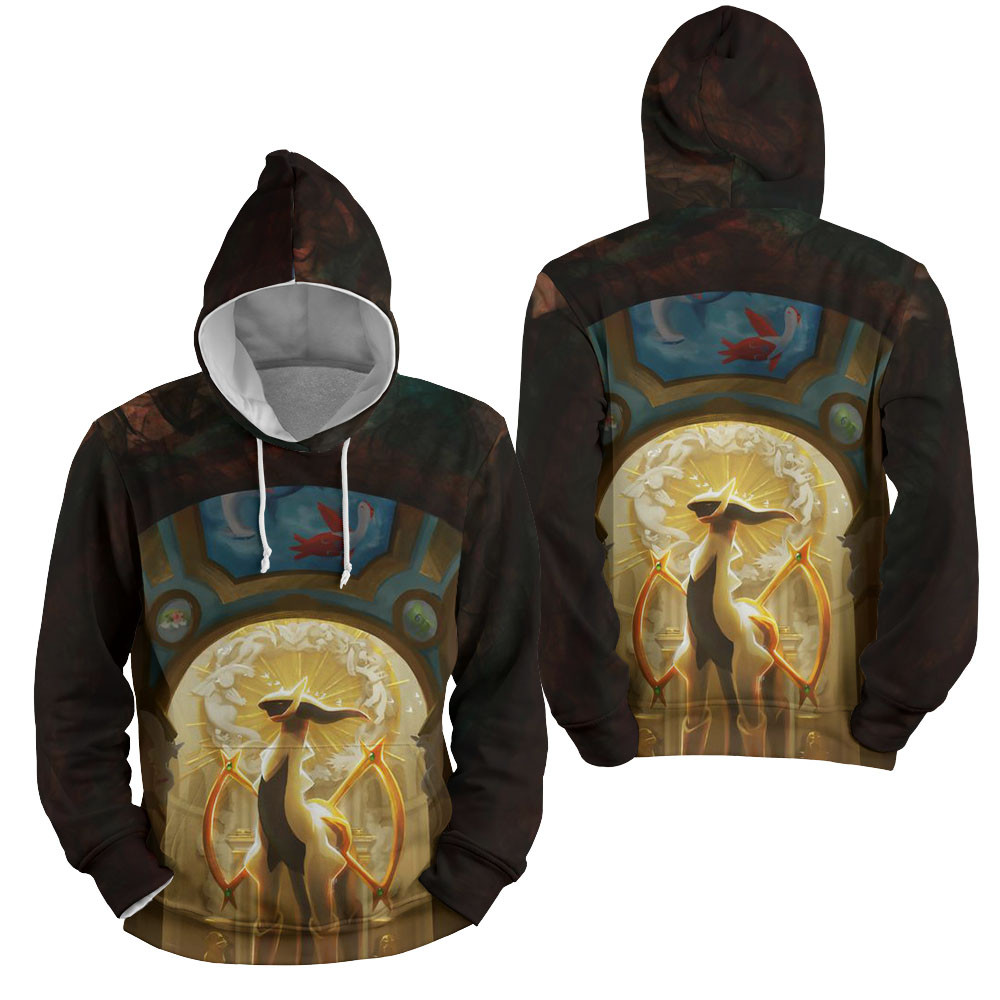 Pokemon Arceus - Arceus In The Church 3D All Over Printed Sweatshirt, Hoodie, Zip Hoodie | Fan Apparel For Men, Women