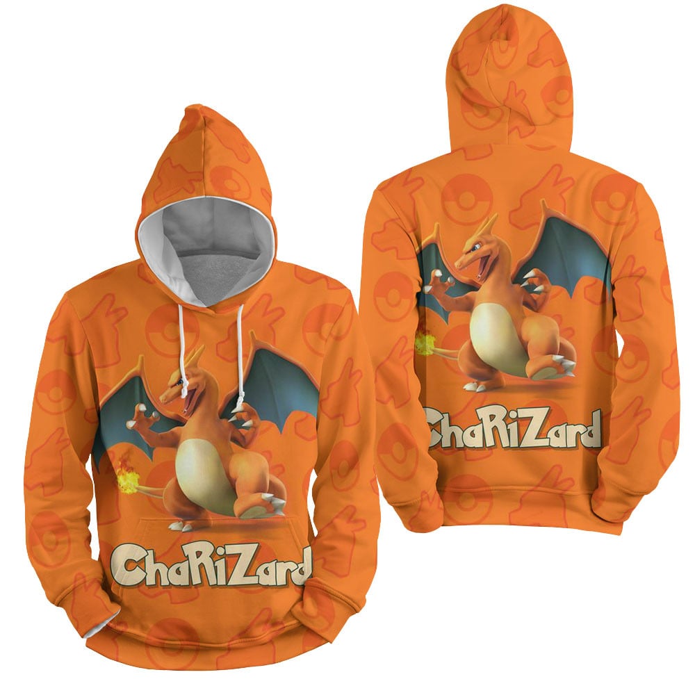 Pokemon - The Charizard Walking Art 3D All Over Printed Sweatshirt, Hoodie, Zip Hoodie | Fan Apparel For Men, Women