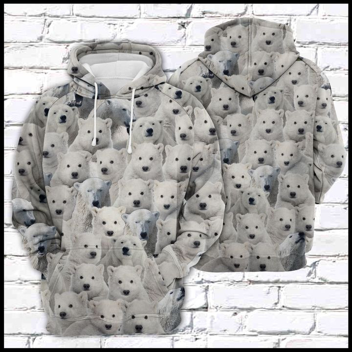 Polar Bear 3D All Over Printed Sweatshirt, Hoodie, Zip Hoodie | Fan Apparel For Men, Women