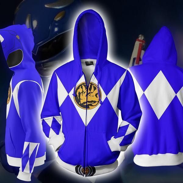 Power Ranger Blue Range 3D All Over Printed Sweatshirt, Hoodie, Zip Hoodie | Fan Apparel For Men, Women