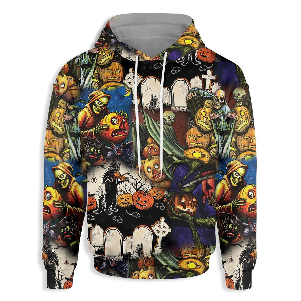 Pumpkin Night Is Coming 3D All Over Printed Sweatshirt, Hoodie, Zip Hoodie | Fan Apparel For Men, Women