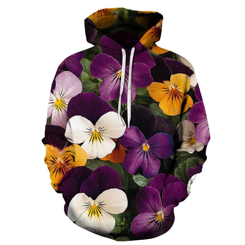Purple Yellow Floral 3D All Over Printed Sweatshirt, Hoodie, Zip Hoodie | Fan Apparel For Men, Women