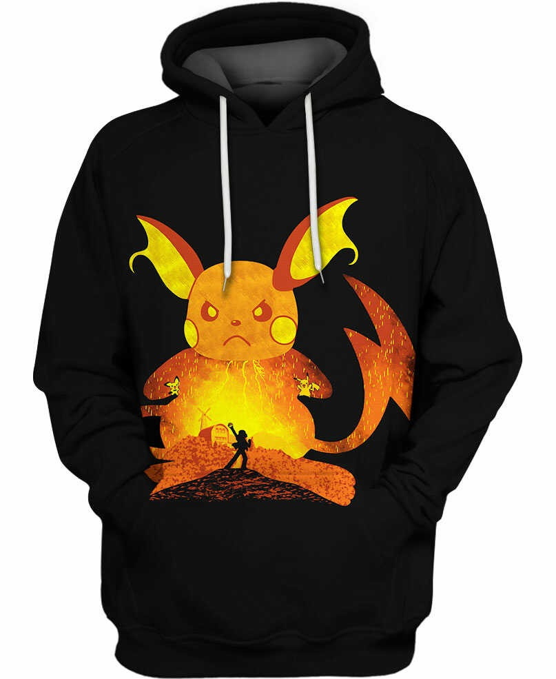 Raichu Pichu Pikachu 3D All Over Printed Sweatshirt, Hoodie, Zip Hoodie | Fan Apparel For Men, Women