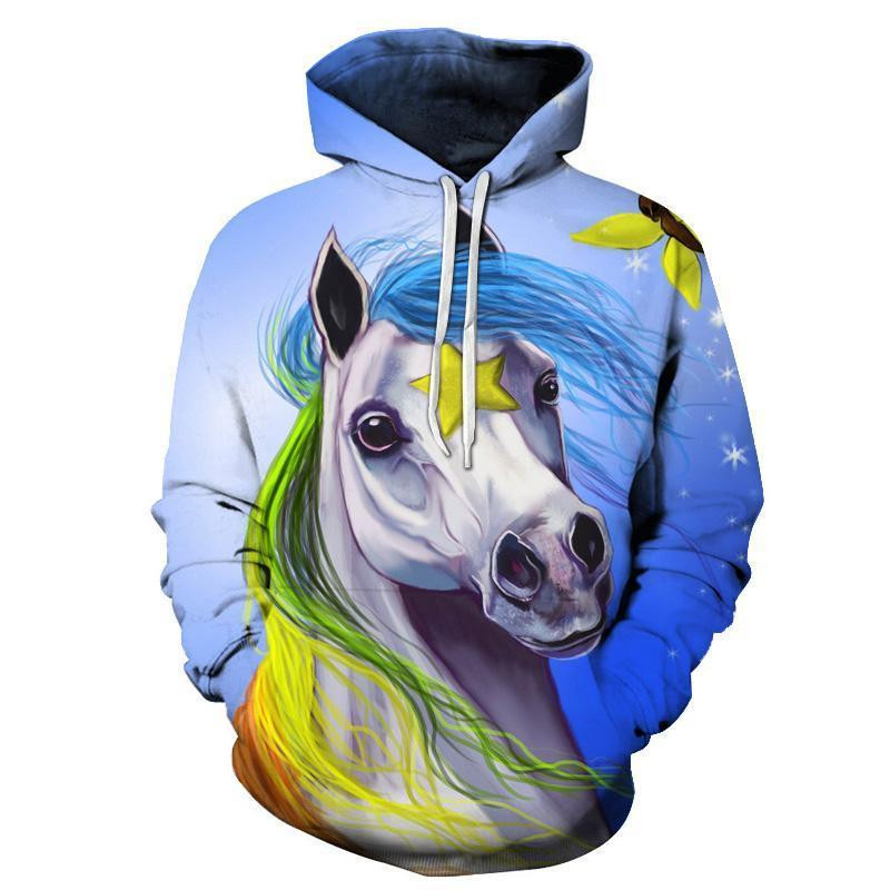 Rainbow Haired Unicorn 3D All Over Printed Sweatshirt, Hoodie, Zip Hoodie | Fan Apparel For Men, Women