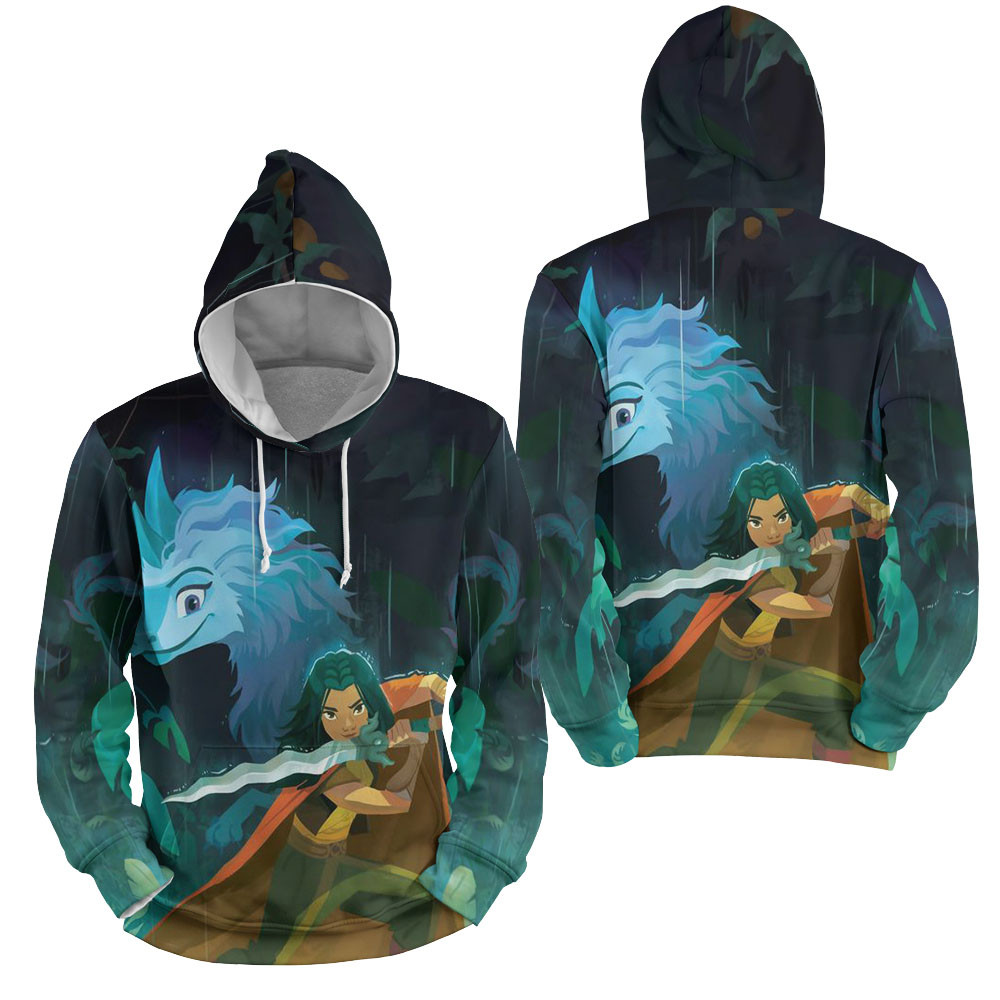 Raya And The Last Dragon Holding The Sword 3D All Over Printed Sweatshirt, Hoodie, Zip Hoodie | Fan Apparel For Men, Women