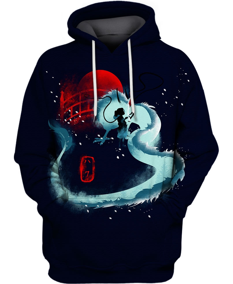 Red Dragon Haku 3D All Over Printed Sweatshirt, Hoodie, Zip Hoodie | Fan Apparel For Men, Women