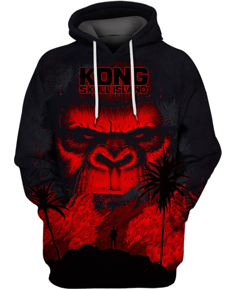 Red Skull Island 3D All Over Printed Sweatshirt, Hoodie, Zip Hoodie | Special Edition Fan Apparel For Men, Women