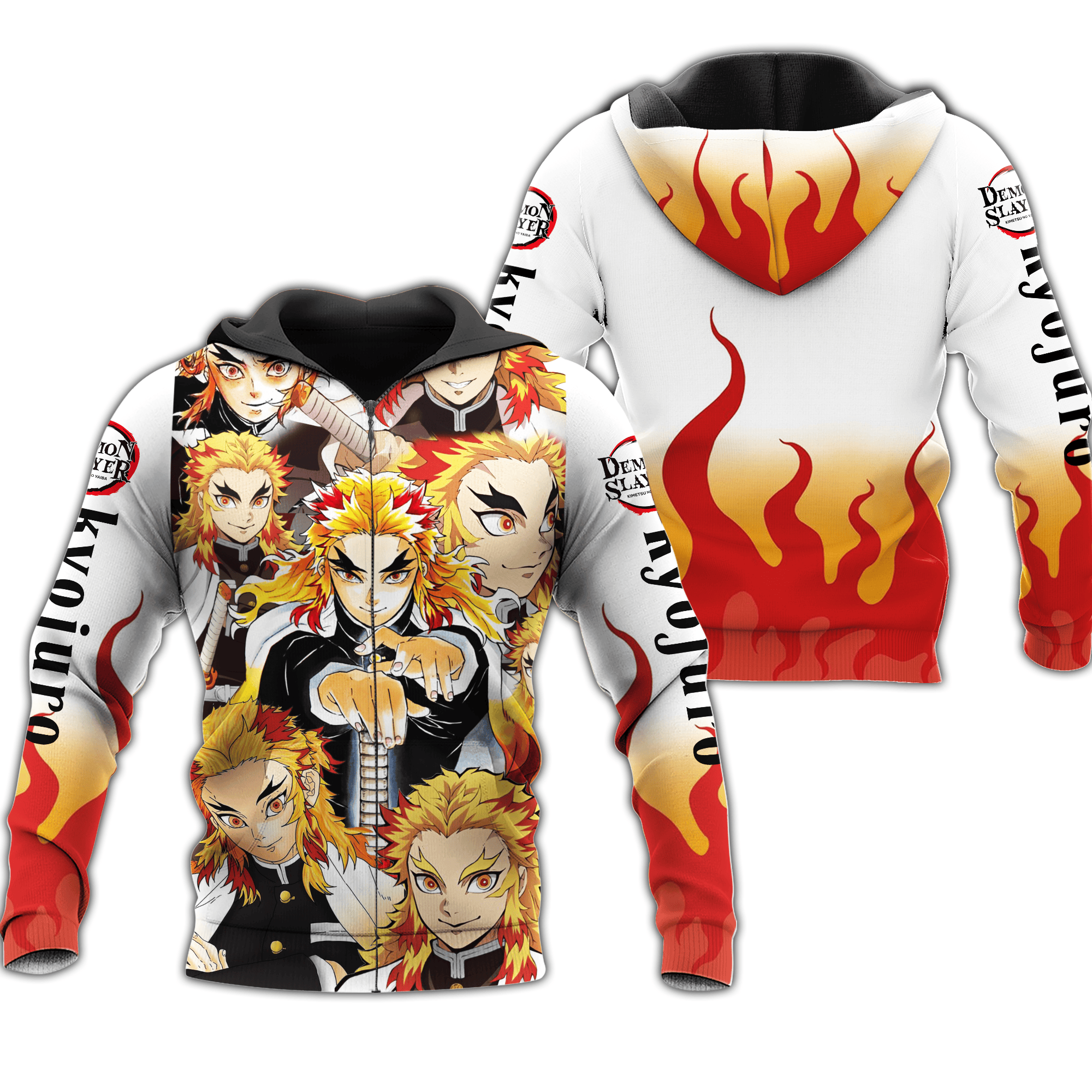 Rengoku Demon Slayers For Unisex 3D All Over Printed Sweatshirt, Hoodie, Zip Hoodie | Fan Apparel For Men, Women
