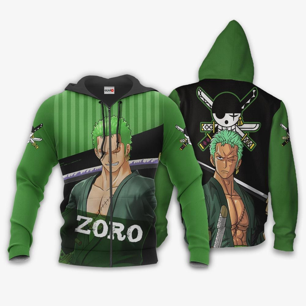 Roronoa Zoro One Piece Anime 3D All Over Printed Sweatshirt, Hoodie, Zip Hoodie | Fan Apparel For Men, Women