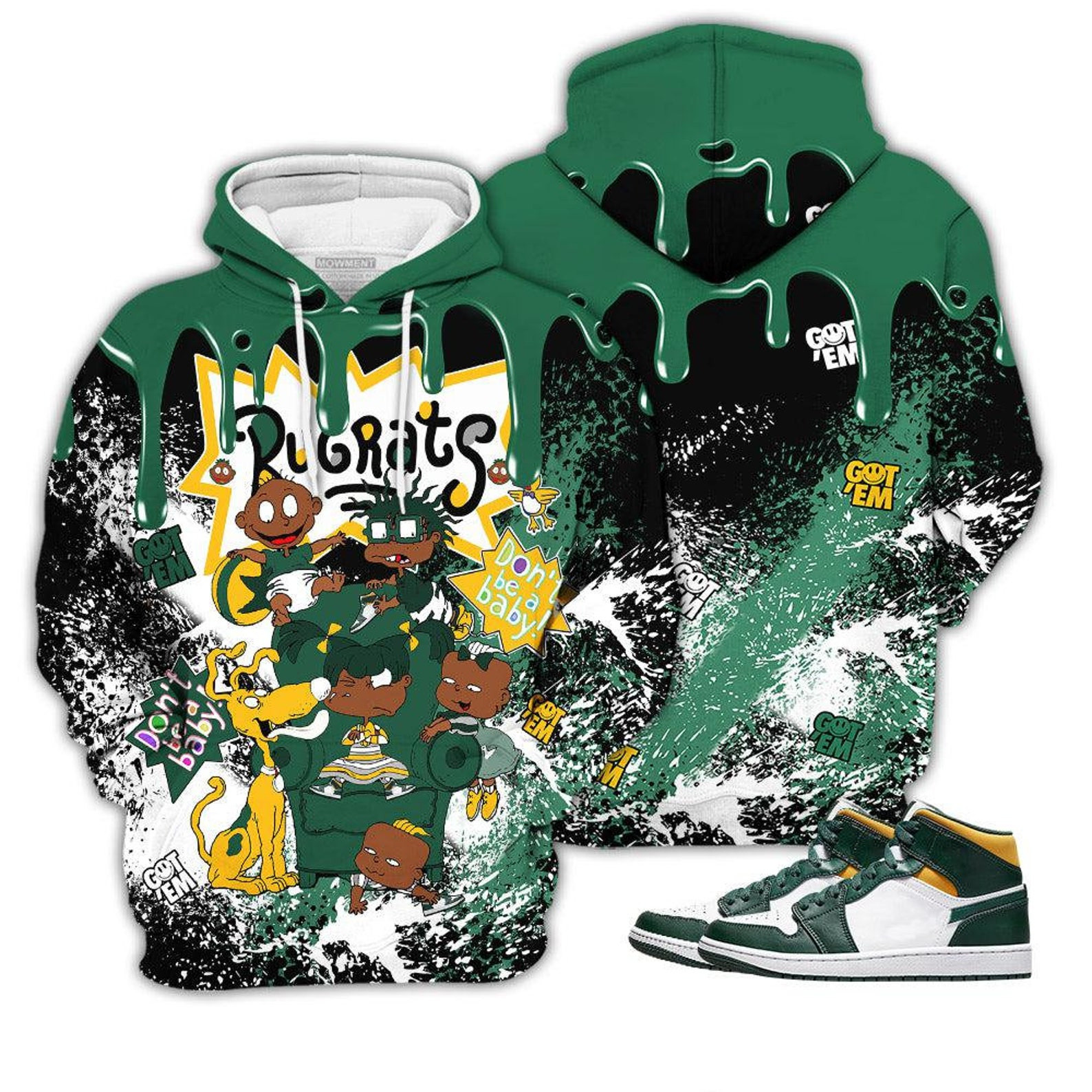 Rugrats 90s Cartoon 3D All Over Printed Hoodie, Sweatshirt, Zip Hoodie | Unisex Fan Apparel