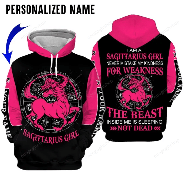 Sagittarius Custom Name 3D All Over Printed Sweatshirt, Hoodie, Zip Hoodie | Fan Apparel For Men, Women
