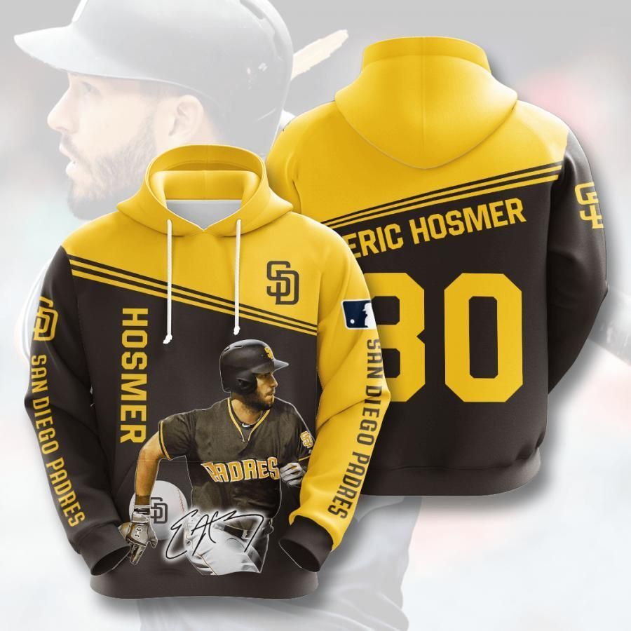 San Diego Padres Eric Hosmer 30 3D All Over Printed Sweatshirt, Hoodie, Zip Hoodie | Mlb Fan Gear For Men, Women