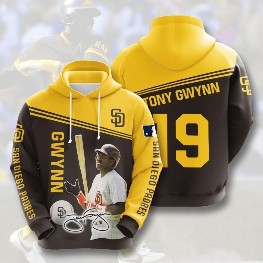 San Diego Padres Tony Gwynn 19 3D All Over Printed Sweatshirt, Hoodie, Zip Hoodie | Mlb Fan Gear For Men, Women