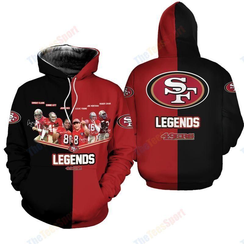 San Francisco 49ers Legends 3D All Over Printed Sweatshirt, Hoodie, Zip Hoodie | Nfl Fan Gear For Men, Women