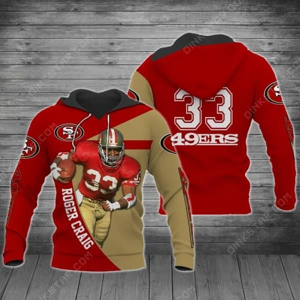 San Francisco 49ers Roger Craig 3D All Over Printed Sweatshirt, Hoodie, Zip Hoodie | Nfl Fan Gear For Men, Women