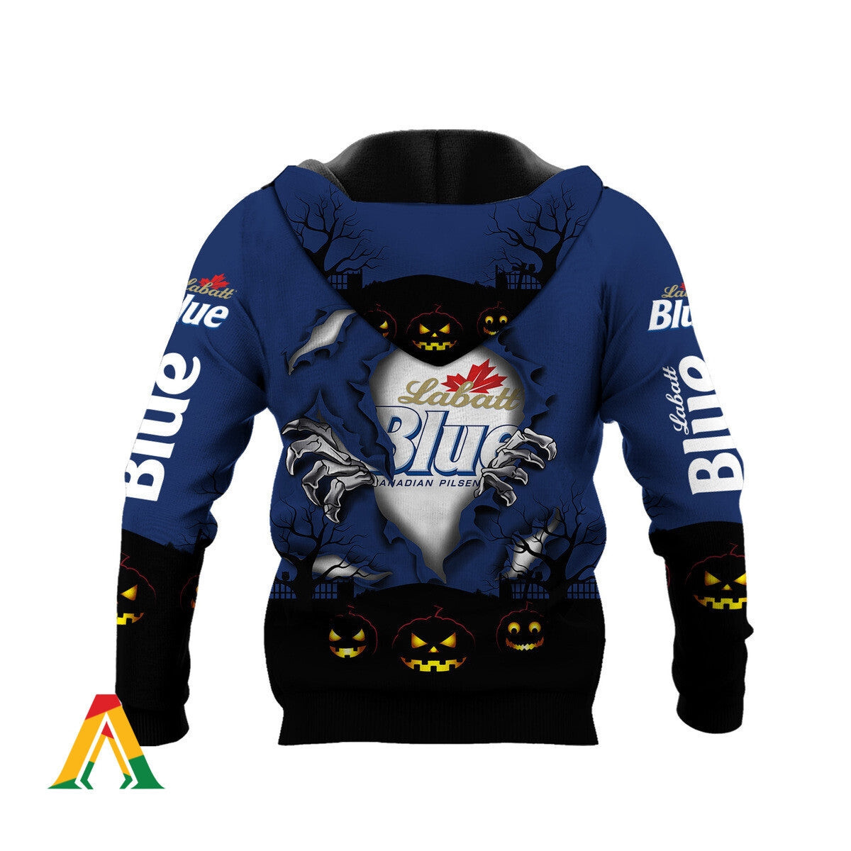 Scary Night Halloween Labatt Blue 3D All Over Printed Sweatshirt, Hoodie, Zip Hoodie | Special Edition Fan Apparel For Men, Women