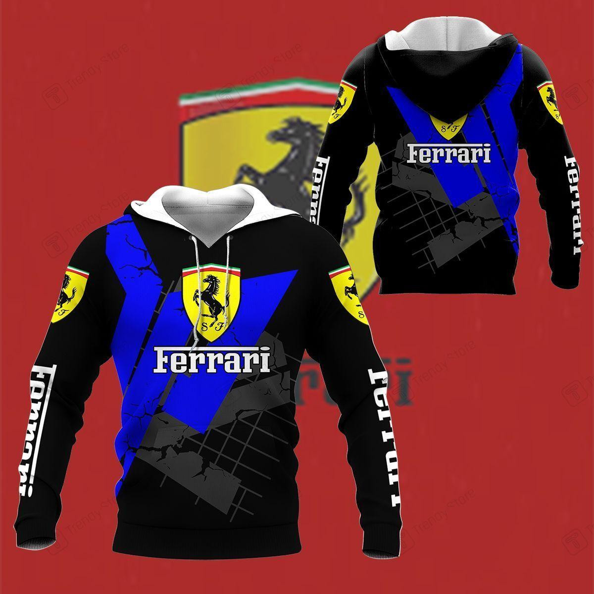 Scuderia Ferrari Luxyry Racing Car 3D All Over Printed Sweatshirt, Hoodie, Zip Hoodie | Fan Apparel For Men, Women
