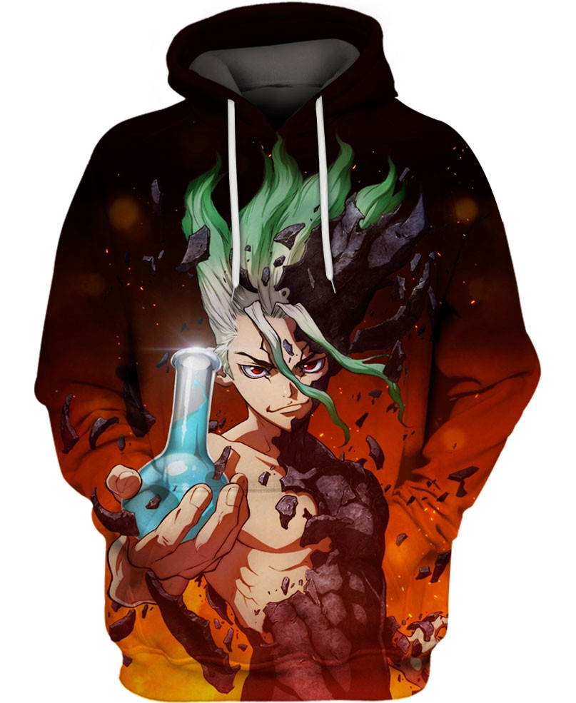 Senku Dr Stone 3D All Over Printed Sweatshirt, Hoodie, Zip Hoodie | Fan Apparel For Men, Women
