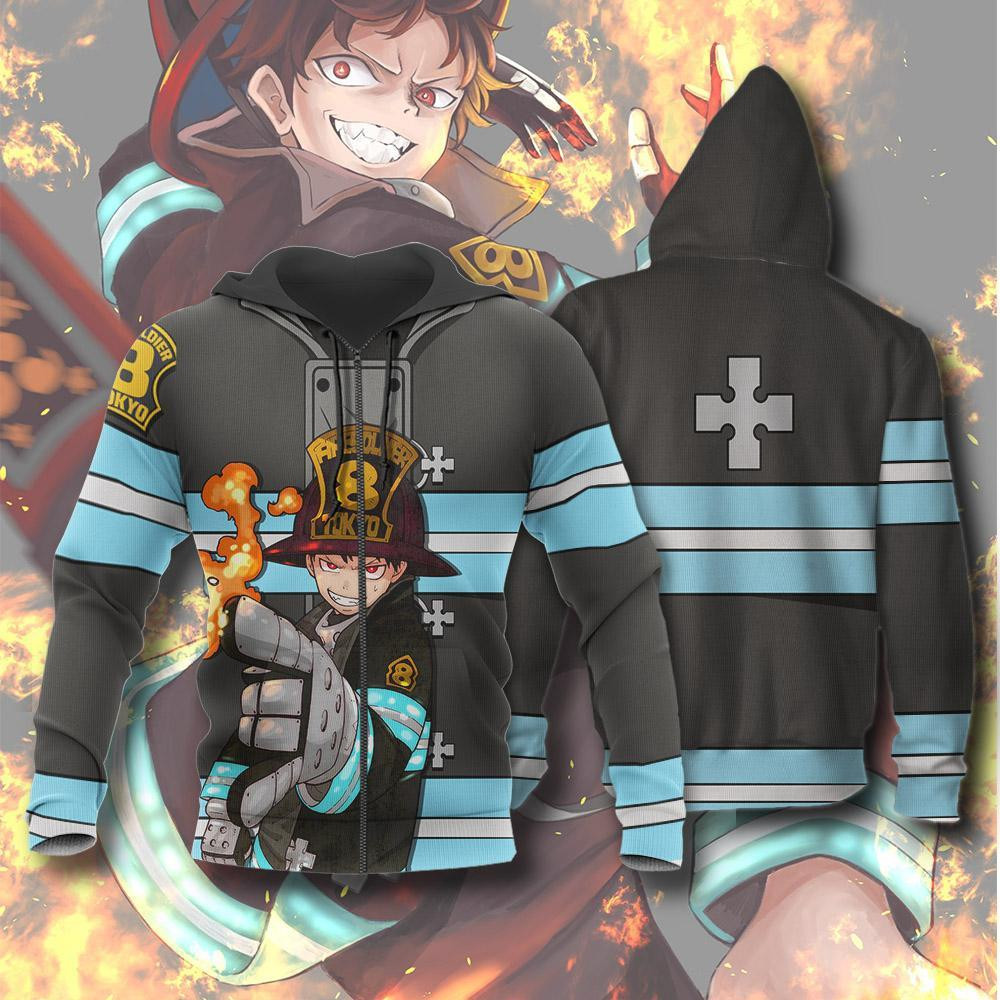 Shinra Kusakabe Fire Force 3D All Over Printed Sweatshirt, Hoodie, Zip Hoodie | Fan Apparel For Men, Women