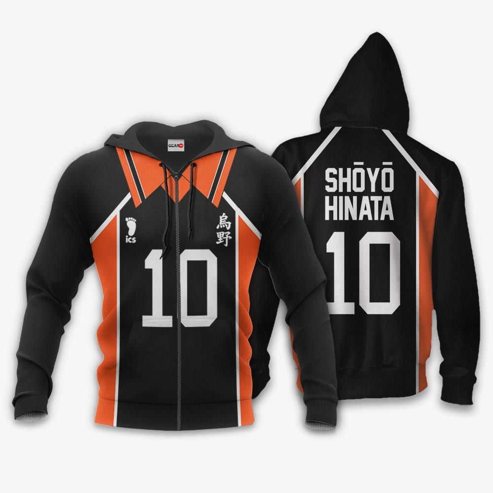 Shoyo Hinata Number 10 Karasuno Anime Haikyuu 3D All Over Printed Sweatshirt, Hoodie, Zip Hoodie | Fan Apparel For Men, Women