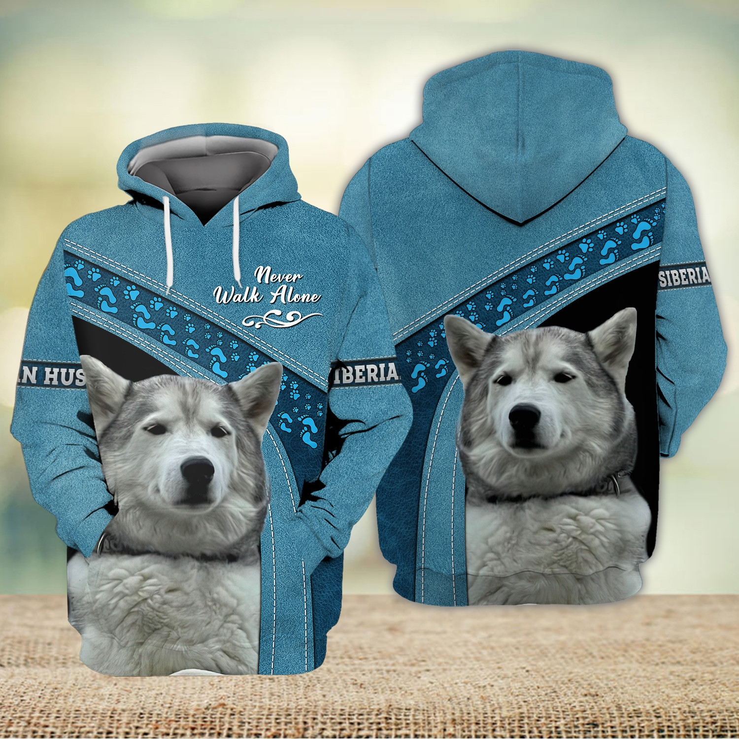 Siberian Husky Dog Never Walk Alone 3D All Over Printed Sweatshirt, Hoodie, Zip Hoodie | Fan Apparel For Men, Women