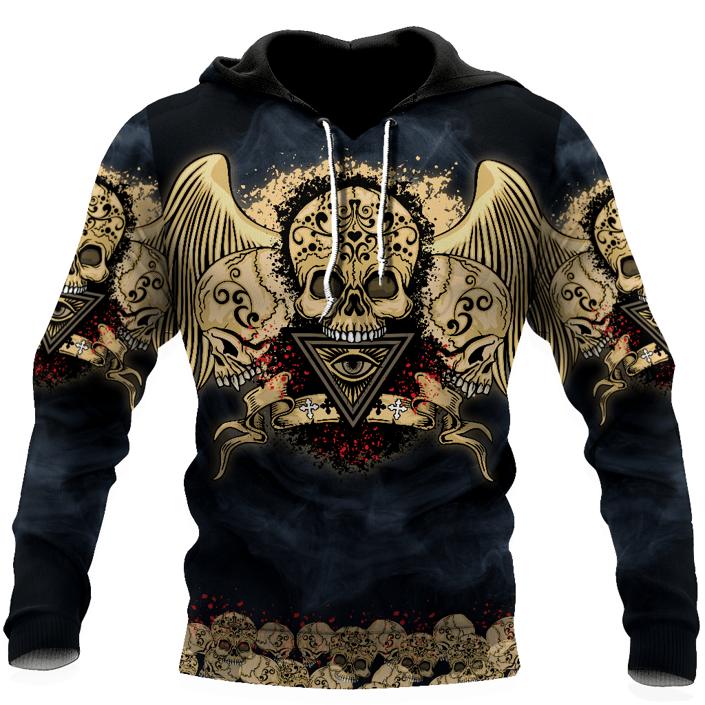 Skull Gothic Swings Art 3D All Over Printed Sweatshirt, Hoodie, Zip Hoodie | Special Edition Fan Apparel For Men, Women