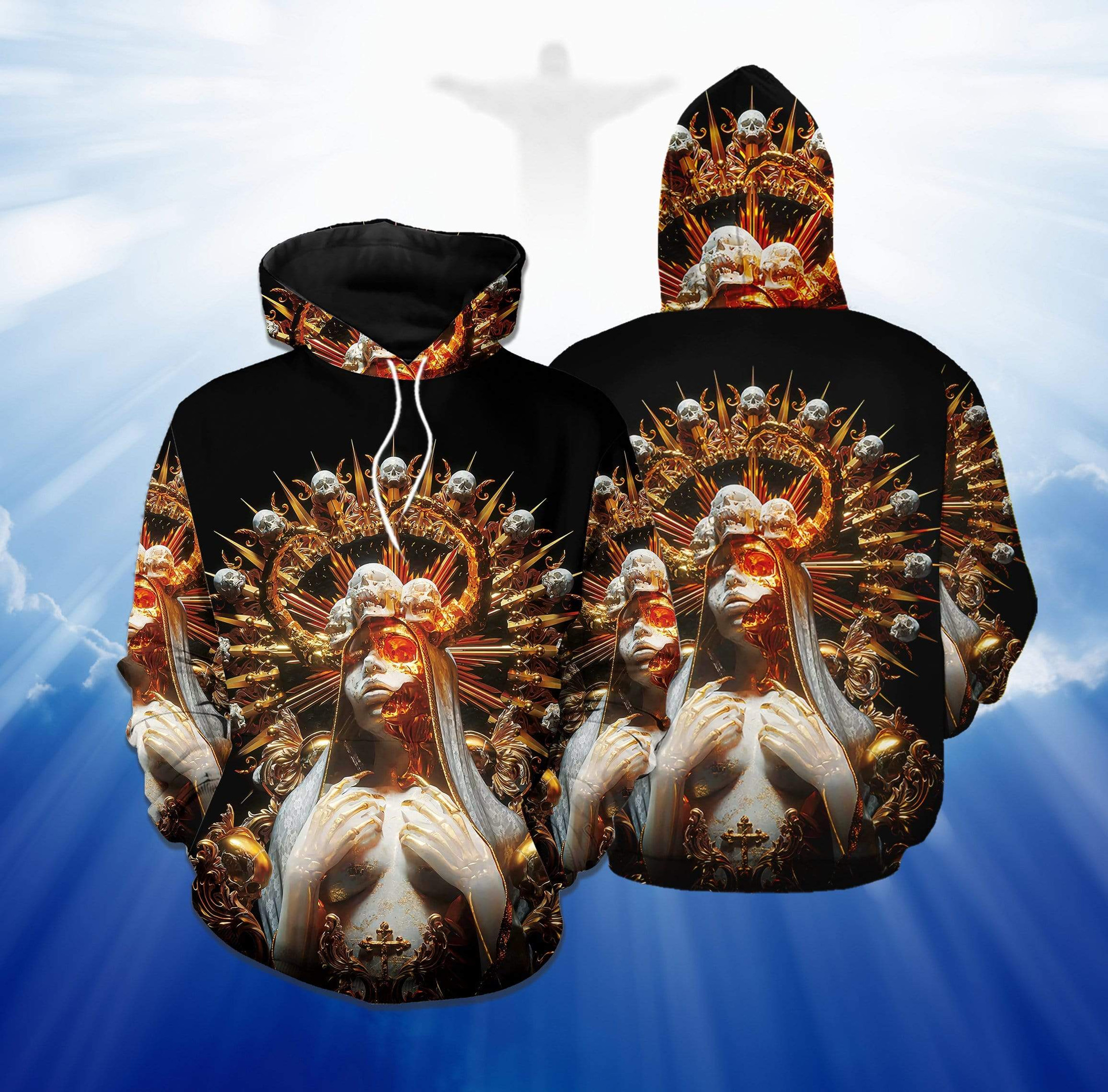 Skull Maria 3D All Over Printed Sweatshirt, Hoodie, Zip Hoodie | Special Edition Fan Apparel For Men, Women