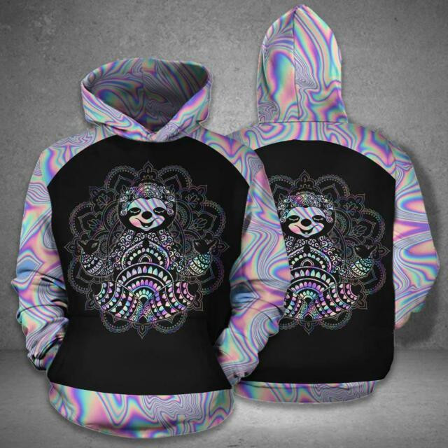 Sloth Mandala 3D All Over Printed Sweatshirt, Hoodie, Zip Hoodie | Fan Apparel For Men, Women