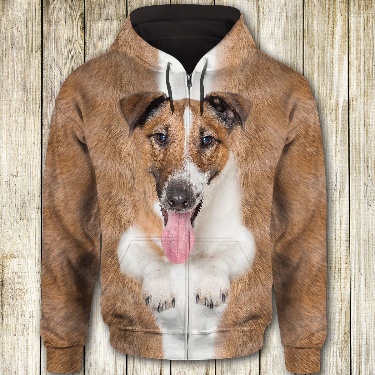 Smooth Fox Terrier Cute Face 3D All Over Printed Sweatshirt, Hoodie, Zip Hoodie | Fan Apparel For Men, Women