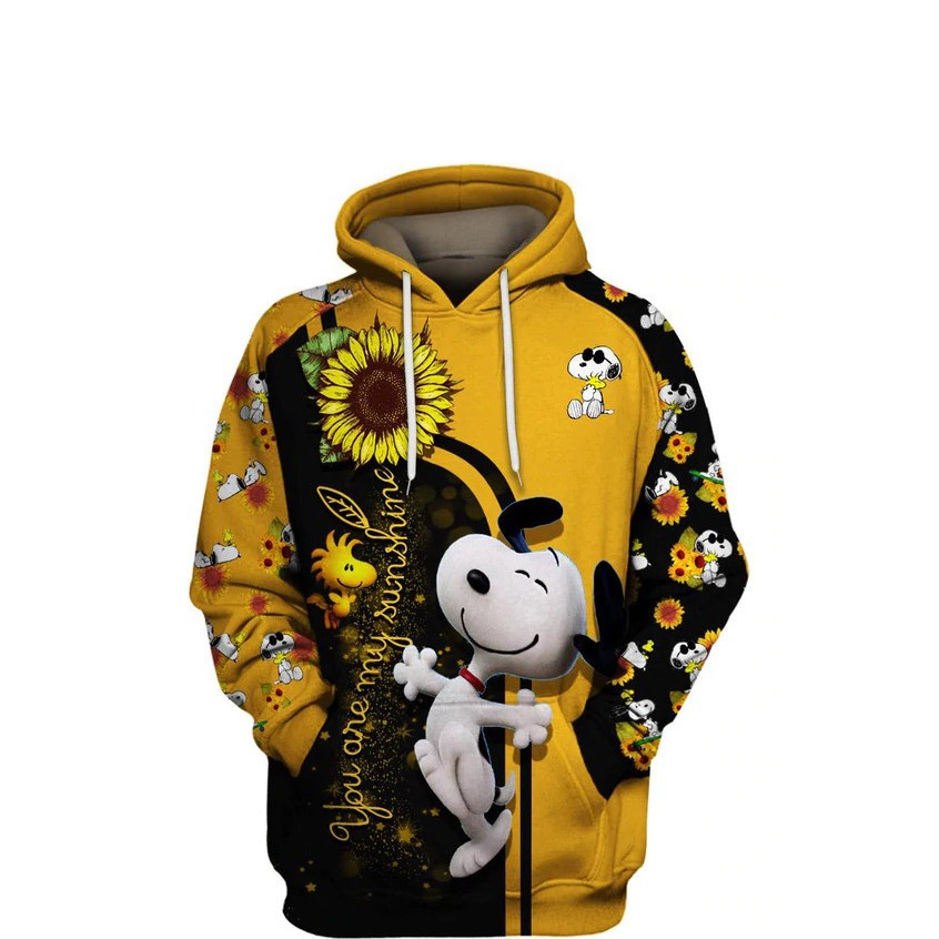 Snoopy And Woodstock You Are My Sunshine 3D All Over Printed Sweatshirt, Hoodie, Zip Hoodie | Special Edition Fan Apparel For Men, Women