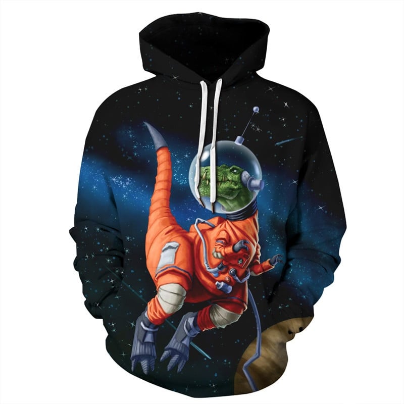 Space Dinosaur Astronaut 3D All Over Printed Sweatshirt, Hoodie, Zip Hoodie | Fan Apparel For Men, Women